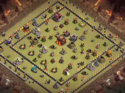 Layout TH10 Troll Base Layout for Clash of Clans Funny War Badr