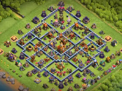 Layout TH16 War Base Copy Link | Anti 2 Star Ring Style Layout