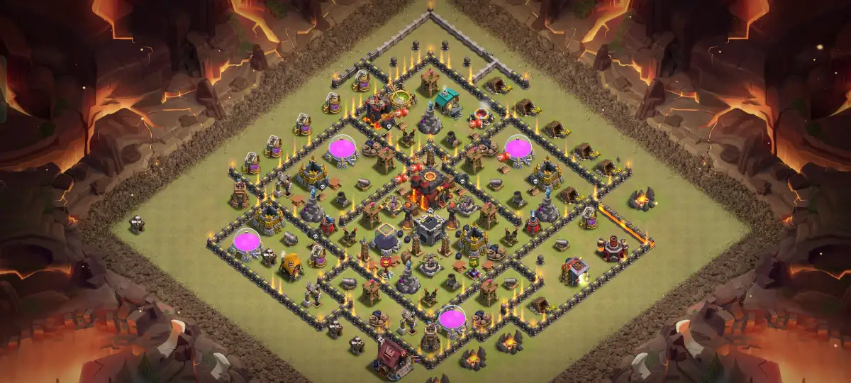 TH10 War Base Anti 3 Star Layout With Wide Ring Defense