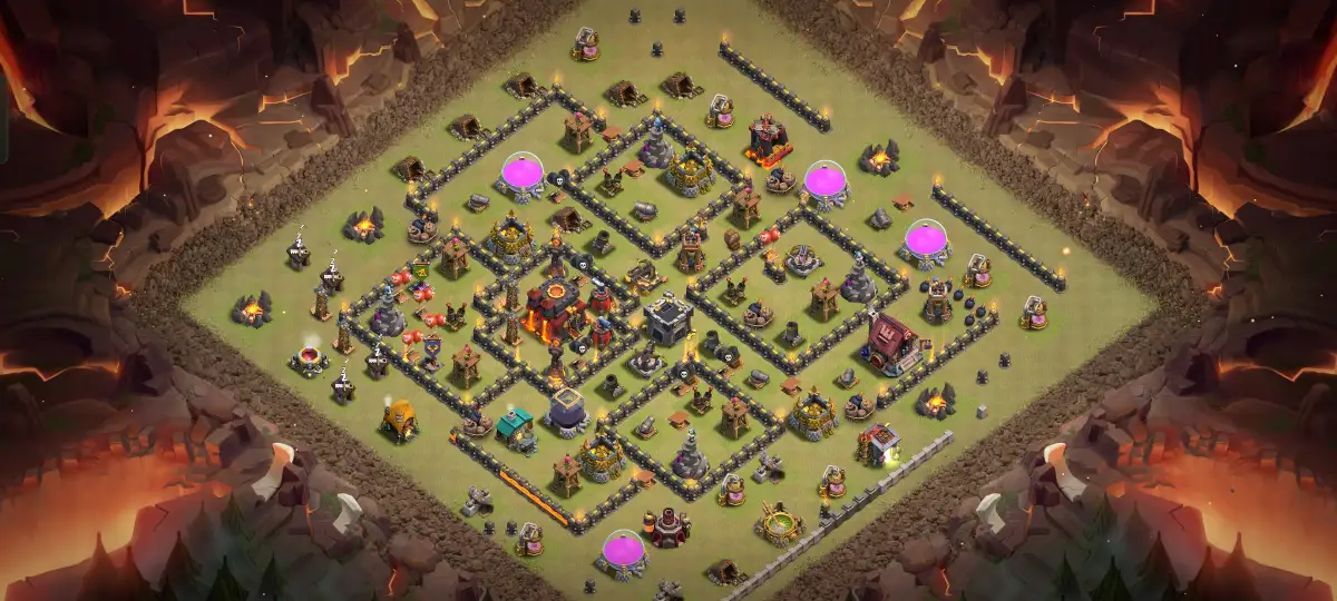 TH10 War Base Anti 2 Star Layout for Clash of Clans