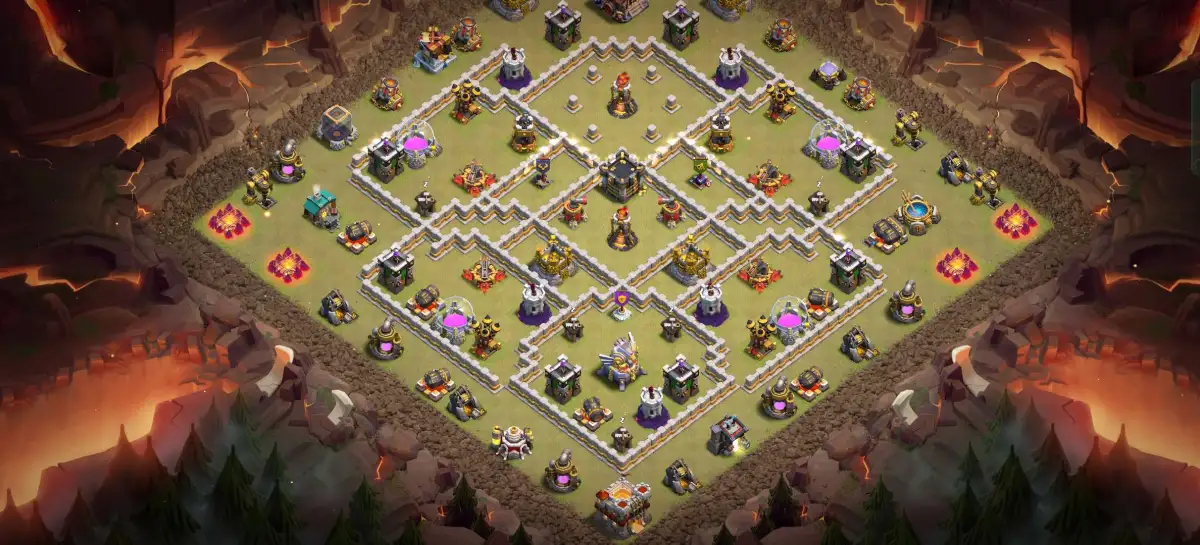 TH11 War Base for CoC with Anti 2 Star Copy Link