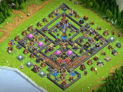 Layout TH18 War Base Anti 2 Star Anti Air Layout with Copy Link