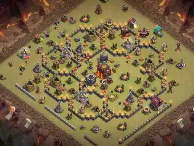 Layout TH10 Farming Base Anti Air Layout with Copy Link