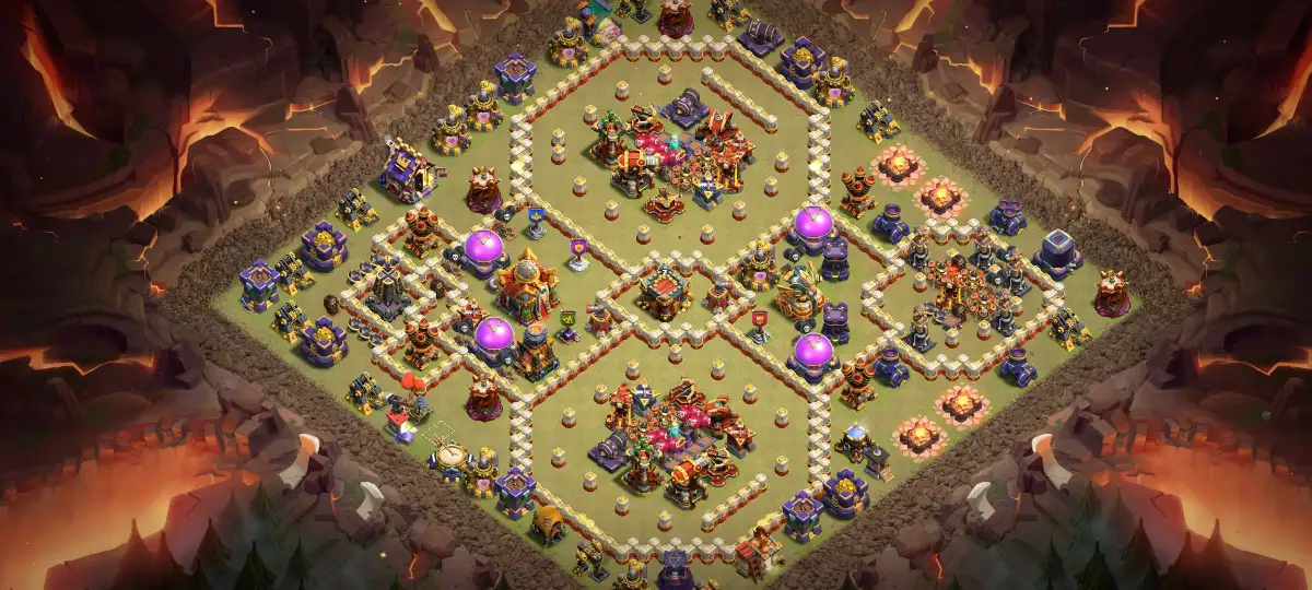 TH16 War Base Layout Anti 2 Star Ring Style Copy Link