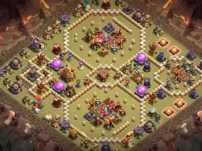 Layout TH16 War Base Layout Anti 2 Star Ring Style Copy Link