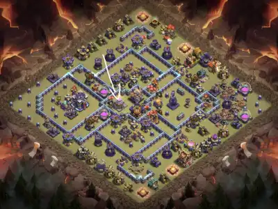 Layout TH15 War Badr Anti 3 Star Base for CoC Copy Link