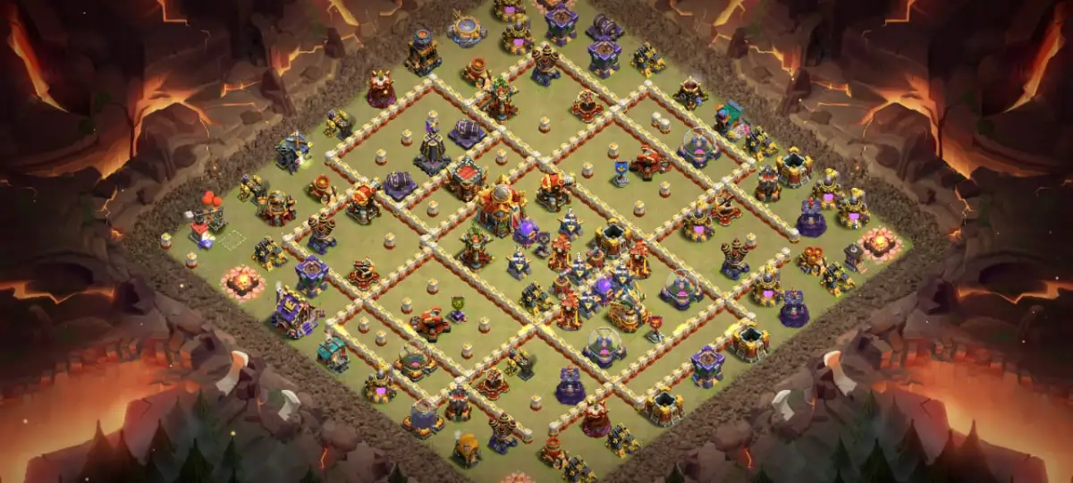 TH16 War Base Copy Link Anti 2 Star Ring Layout