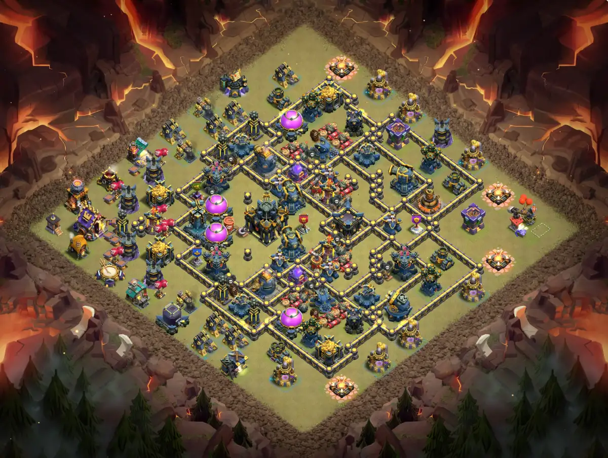 TH17 War Base Anti 3 Star Layout for Clash of Clans