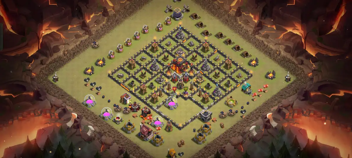 TH10 War Base Anti Air Layout for Legend League Copy Link