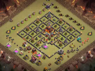 Layout TH10 War Base Anti Air Layout for Legend League Copy Link