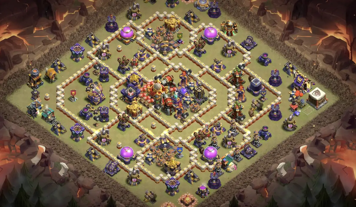 TH16 War Base with Split Core Anti 3 Star Setup