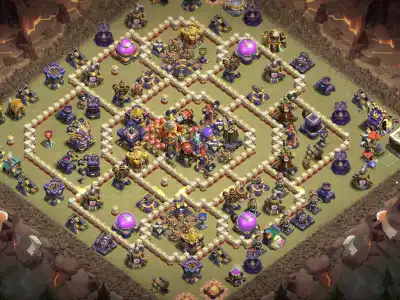 Layout TH16 War Base with Split Core Anti 3 Star Setup