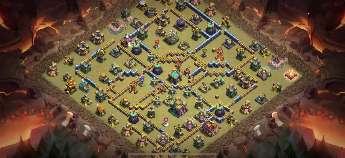 TH14 Defense Base Layout for Clash of Clans Copy Link