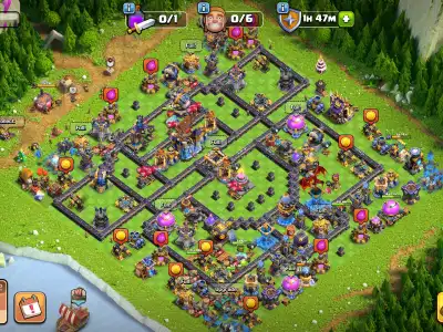 Layout TH18 War Base for Clash of Clans Anti 2 Star Copy Link