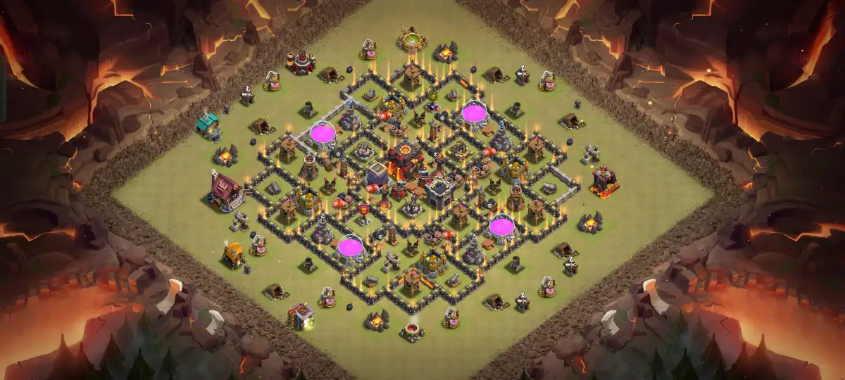 TH10 Anti 3 Star War Base Layout with Copy Link