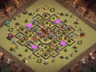 Layout TH10 Anti 3 Star War Base Layout with Copy Link