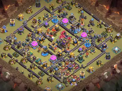 Layout Top TH18 LL War Base with Anti 2 Star Defense 2026