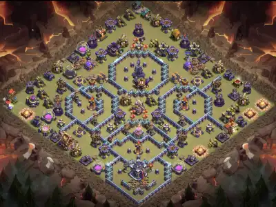 Layout TH15 War Base Anti 3 Star Ring for Clash of Clans