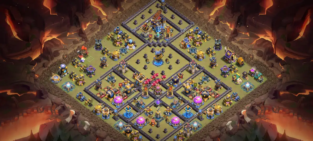 TH18 War Base with Isolated Town Hall Core