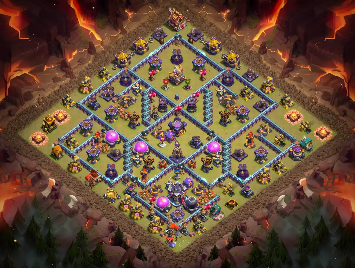 TH15 War Base Anti 3 Star Layout with Copy Link