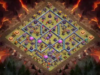Layout TH15 War Base Anti 3 Star Layout with Copy Link