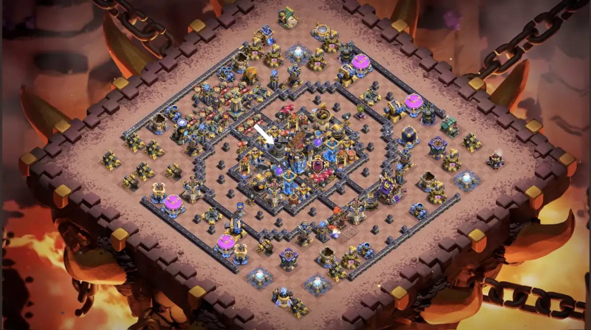 TH18 War Badr Base for CoC Anti 3 Stars Copy Link