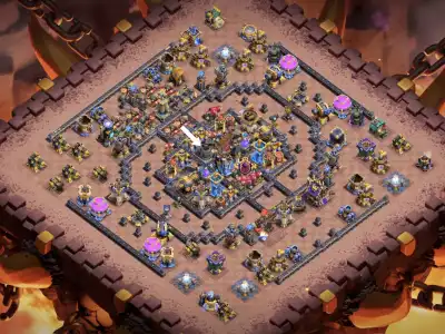 Layout TH18 War Badr Base for CoC Anti 3 Stars Copy Link