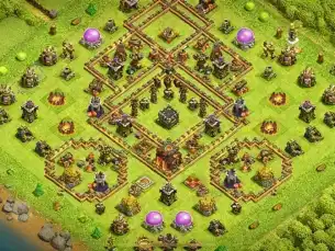 Farm-Safe TH10 Defense Coc Layout | Anti 3 Stars King of Kings