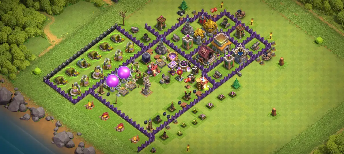 TH8 Hybrid Base with Protected Town Hall Corner