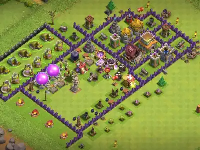 Layout TH8 Hybrid Base with Protected Town Hall Corner