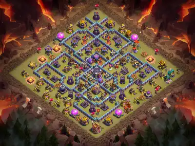 Layout TH15 War Base Anti 3 Star Layout with Copy Link