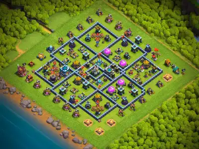 Layout TH13 Farming Base Anti 3 Star Layout with Copy Link