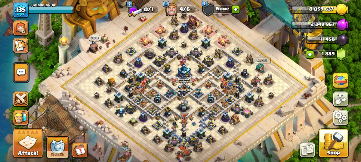 Layout TH13 Anti 2 Star / Anti 3 Star Base with Tight Core