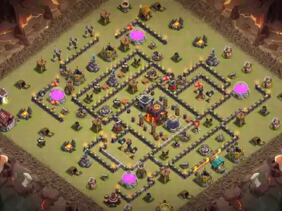 Layout TH10 War Base Anti 2 Star Layout with Tough Core Ring