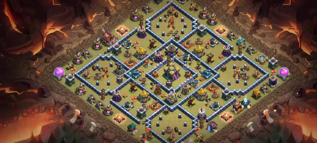 TH14 War Badr Defense Base for CoC with Copy Link