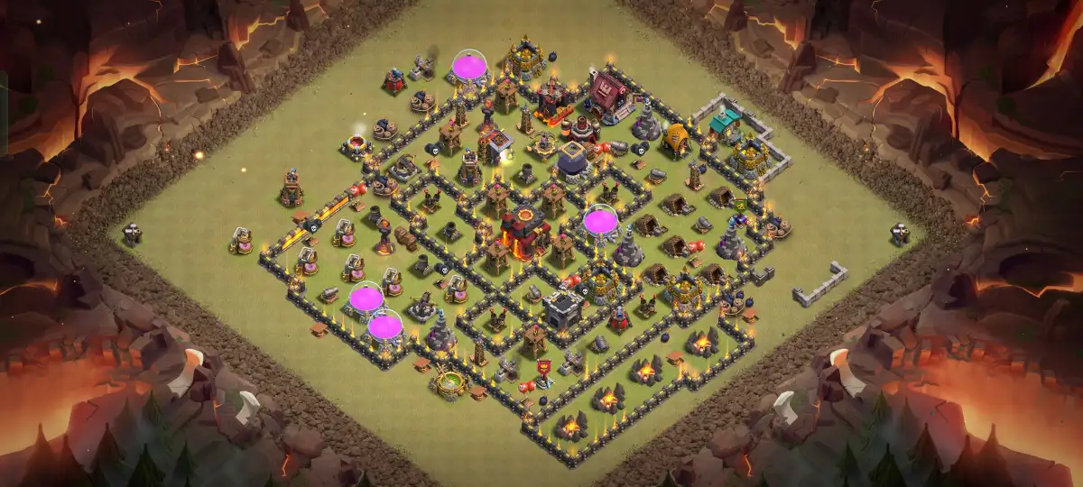 TH10 War Base Anti 3 Star Layout for Dragon Attacks