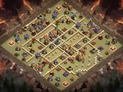 Layout TH16 War Base Anti 3 Star | Clash of Clans Copy Link