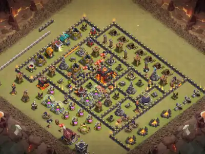 Layout TH10 Anti 2 Star Legend League Base Layout Copy Link