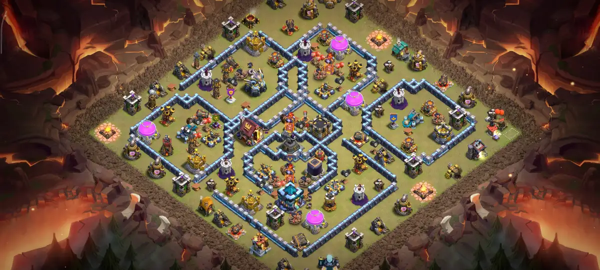 TH13 War Base Anti Everything Layout with Copy Link