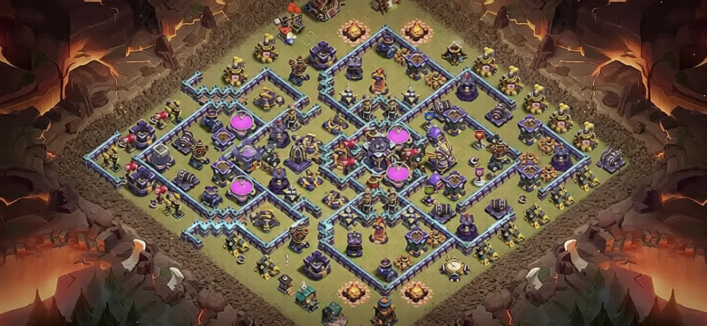 Layout Enhanced TH15 War Coc Layout | Hybrid Royal Fortress
