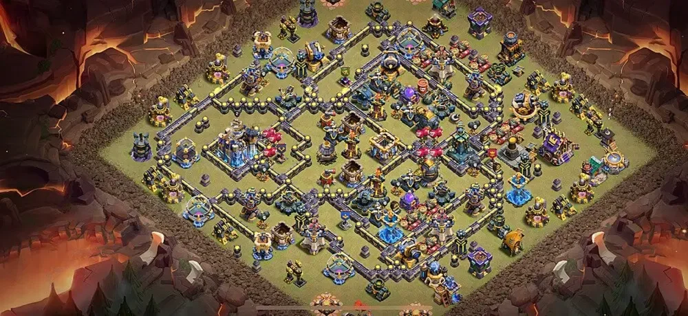 Layout Reliable TH18 Defense Coc Layout | Hybrid Titan Eternal