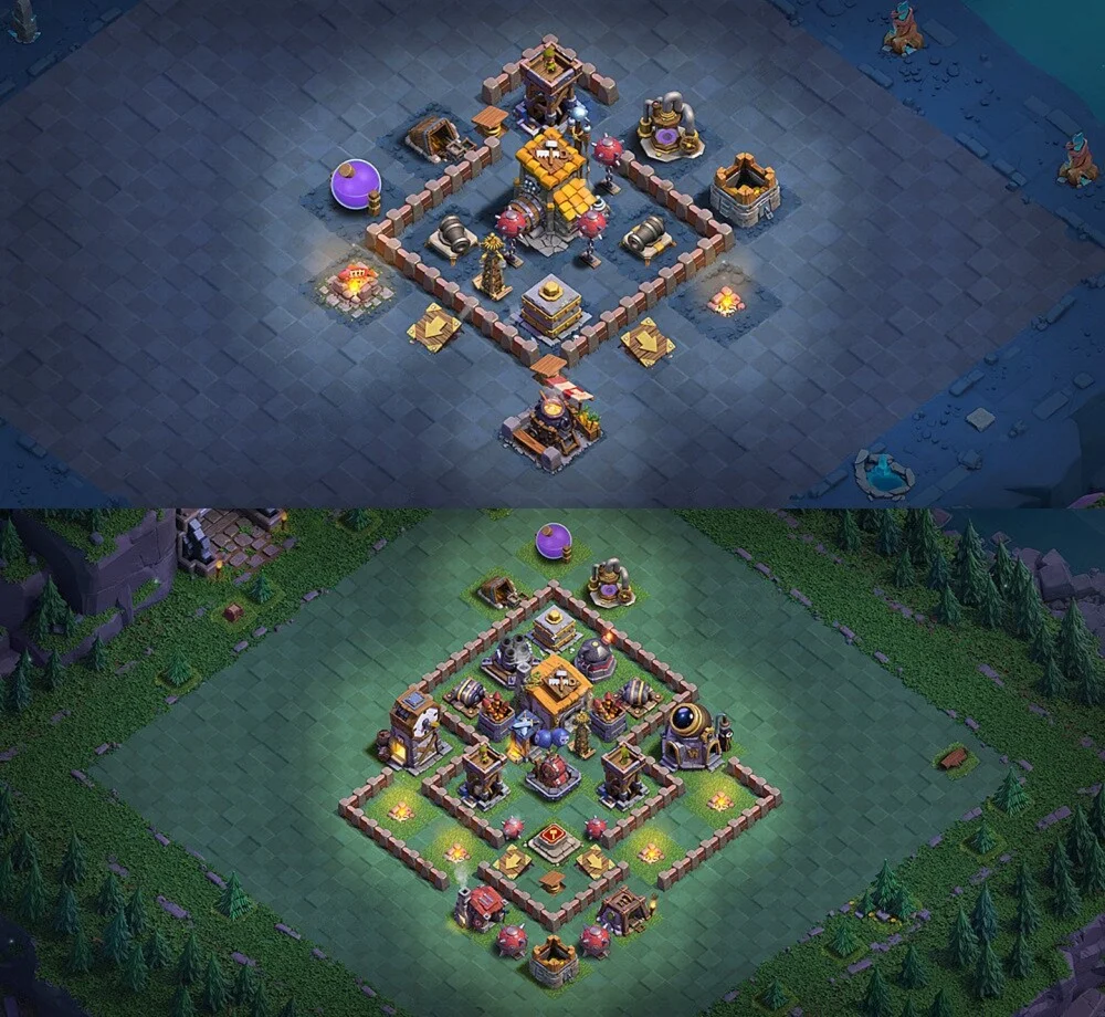 Layout Ultimate BH6 Coc Layout | night sky | **New 2026**