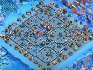 TH18 War Diamond: Anti-2/3 Star, Anti-Air Hybrid Layout