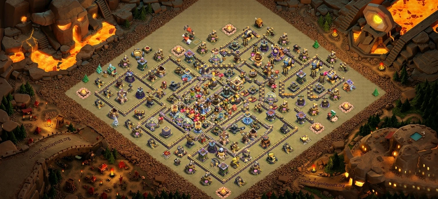 Perfect TH18 Defense Coc Layout | Legend League Legendary Home