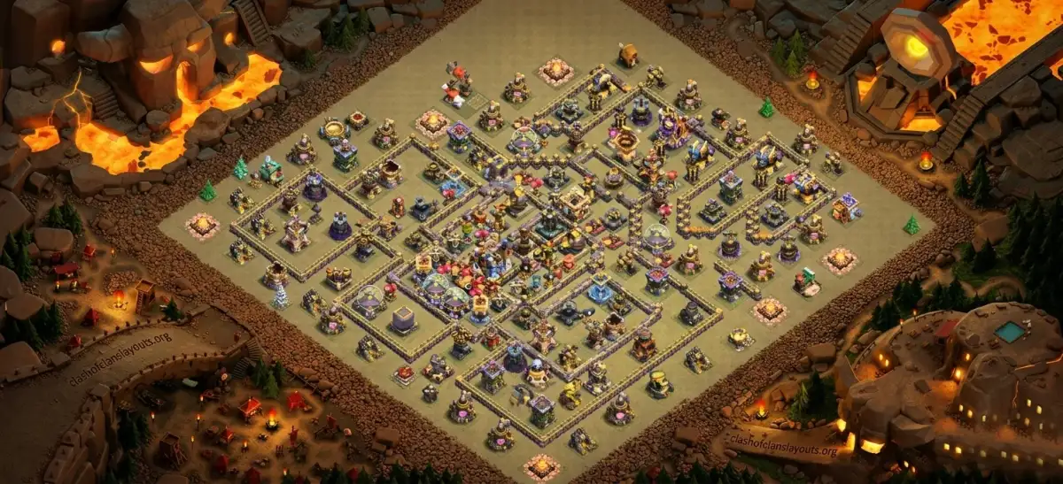 Perfect TH18 Defense Coc Layout | Legend League Legendary Home