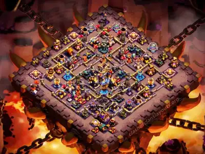 Layout Top TH18 War Coc Layout | Anti 2 Stars CWL Purplish 2026