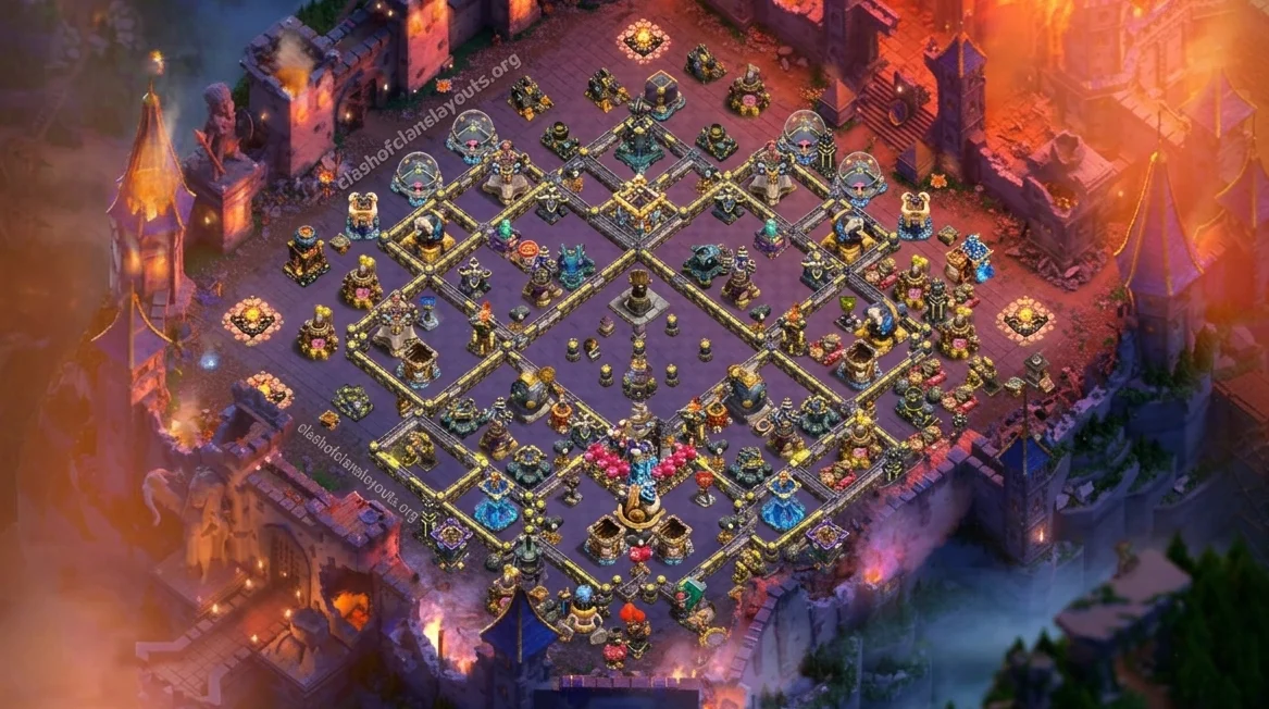 War-Focused TH18 Farming Coc Layout | Hybrid Fighter Base