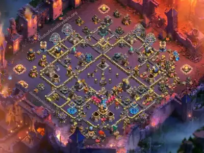 Layout War-Focused TH18 Farming Coc Layout | Hybrid Fighter Base