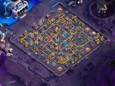 Layout Battle-Tested TH18 Defense Coc Layout | Hybrid Storm Vanguard