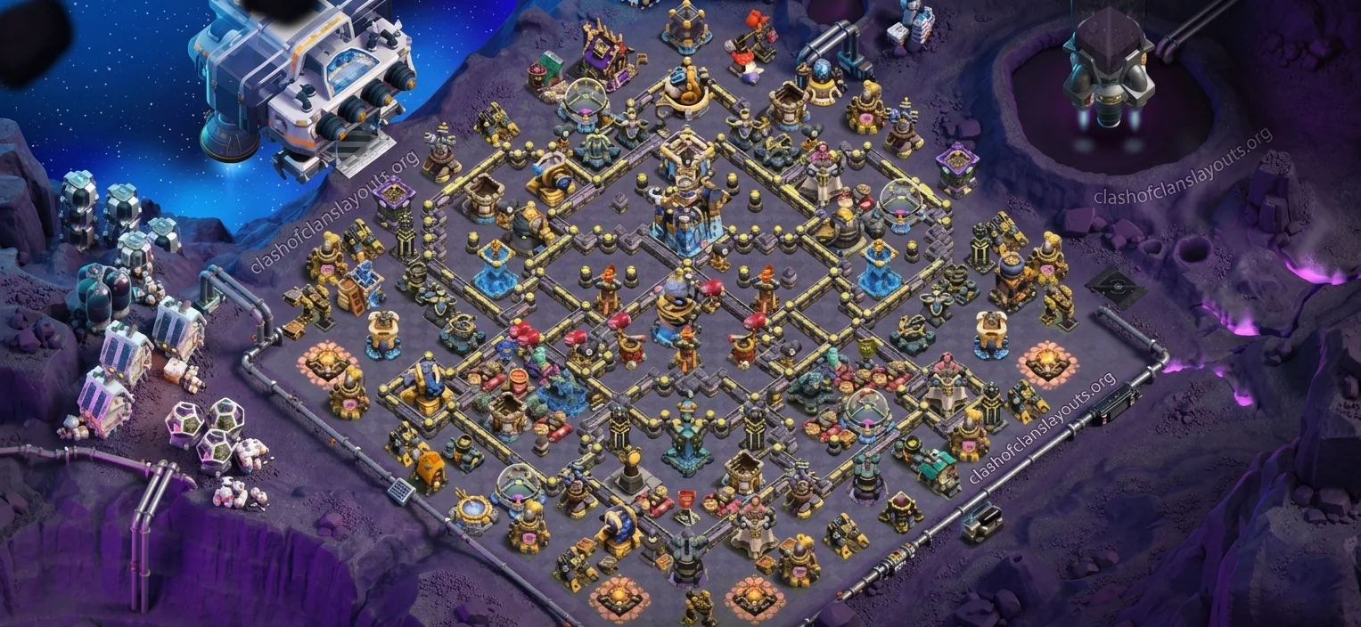 Clean TH18 Defense Coc Layout | Legend League Apex Citadel